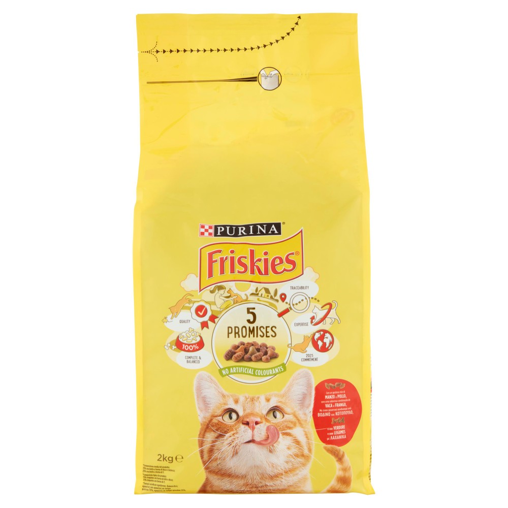 Alimento Secco Gatto Manzo E Pollo Con Verdure Friskies - Foto 1