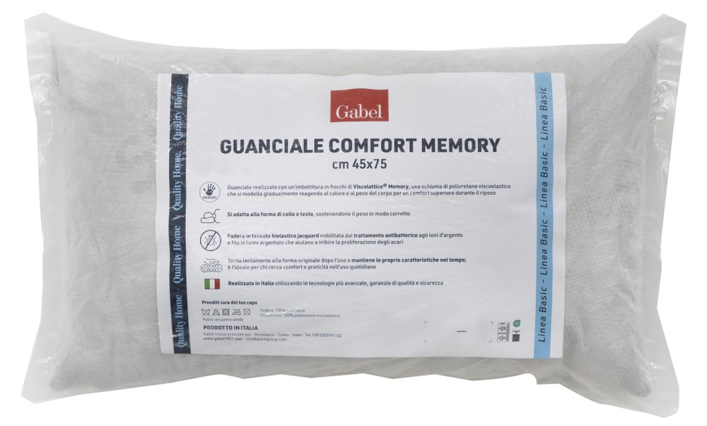 Guanciale Comfort Memory Quality Home Cm 45x75 Gabel - Foto 1