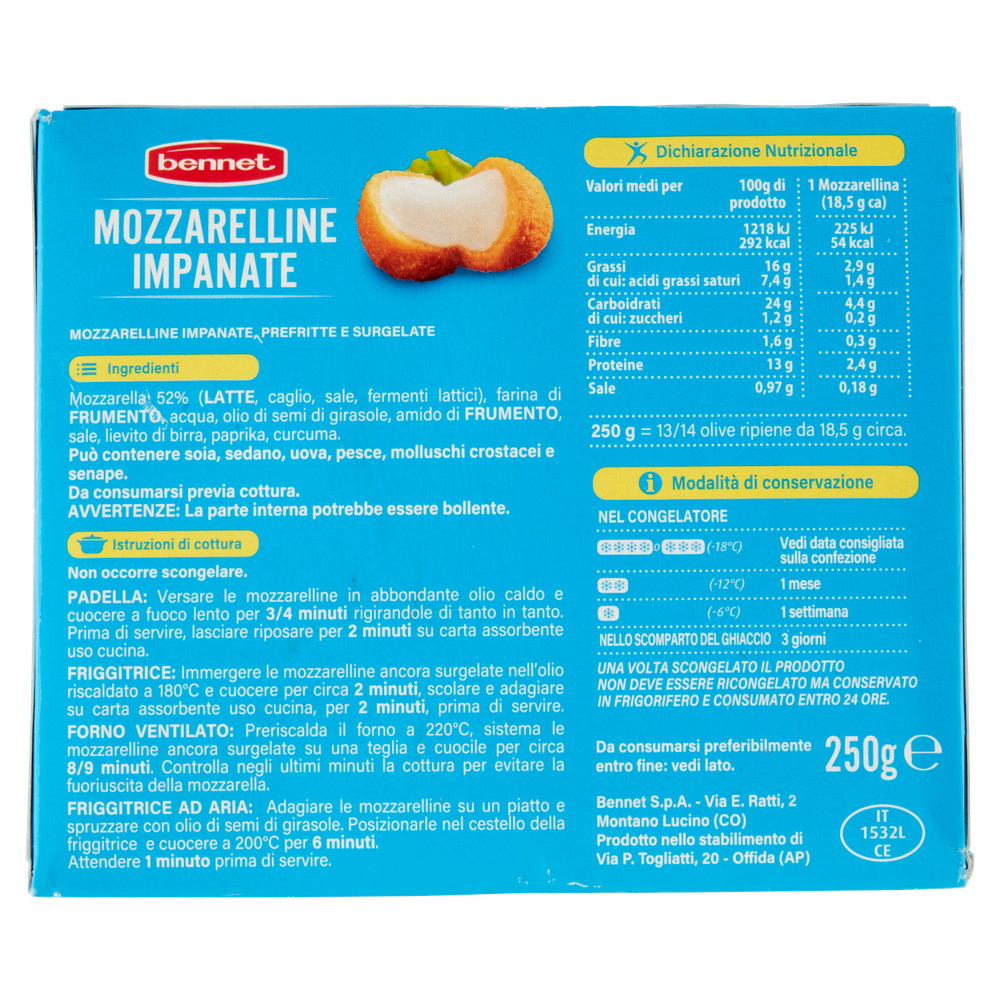 Mozzarelline Impanate Surgelate Bennet - Foto 3