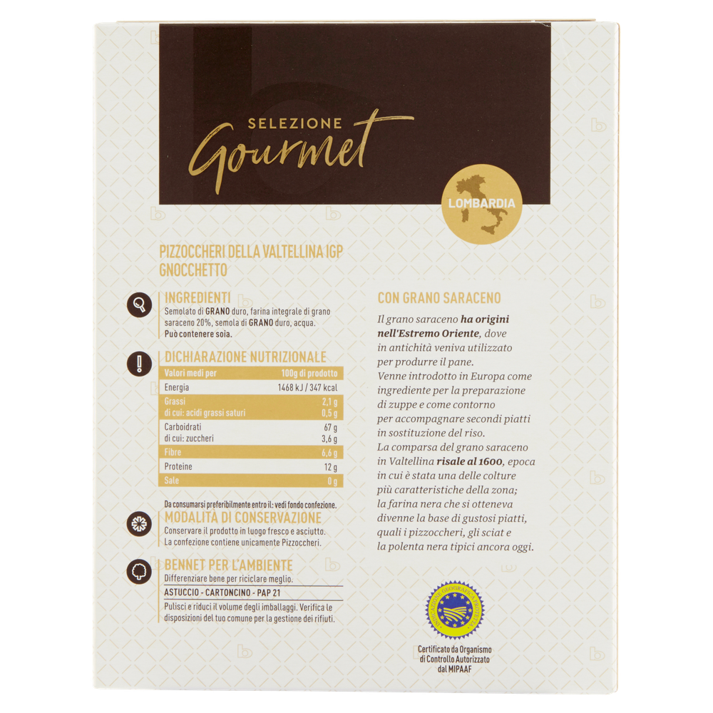 Pizzoccheri Della Valtellina Igp Selezione Gourmet Bennet - Foto 3