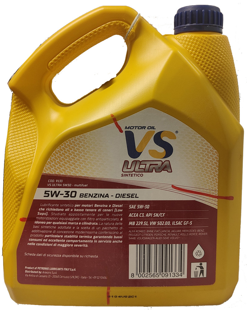 Olio Lubrificante Per Auto 5w30 4lt Vs - Foto 2