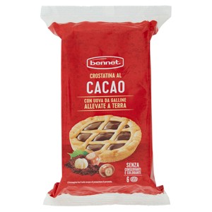 Merendine Crostatine Al Cacao Con Crema Di Nocciole 6x40g Bennet - Foto 1