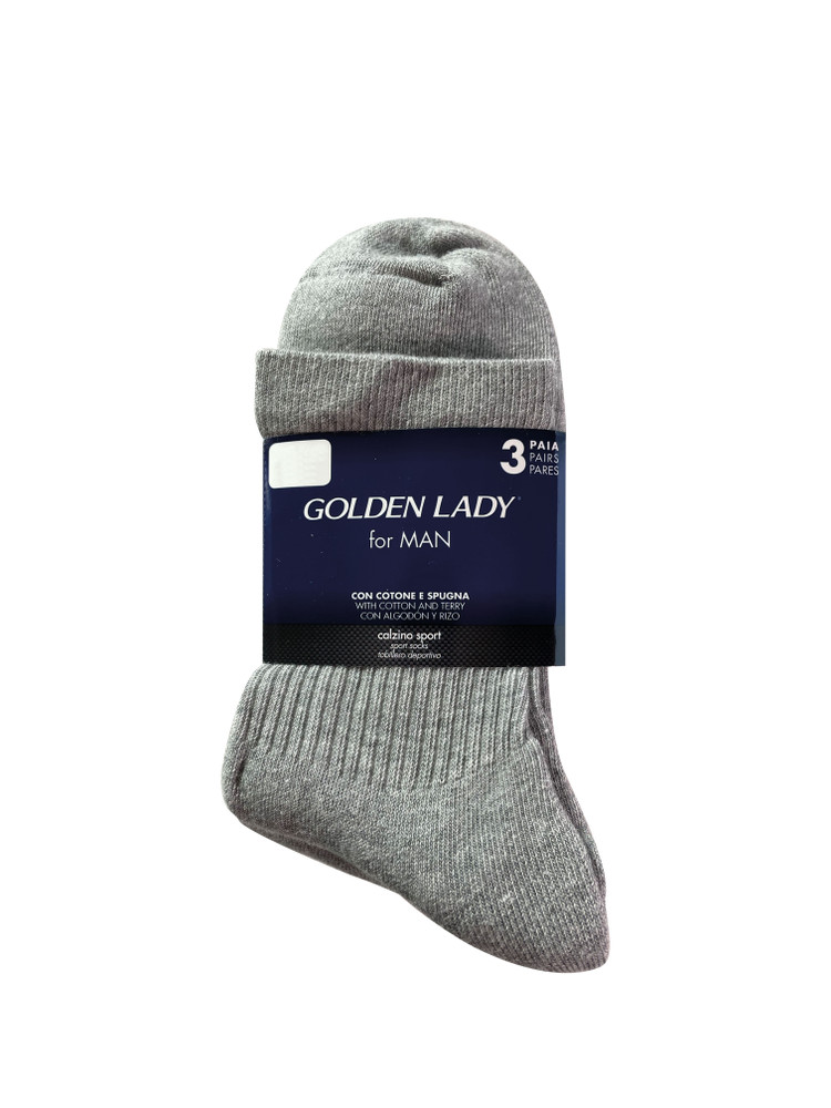 Calze Sport Uomo S/ M Grigio Melange Conf Da 3 Golden Lady - Foto 1