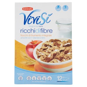 Cereali Fiocchi Di Frumento Integrale Ricchi Di Fibre Bennet Vivisì - Foto 1