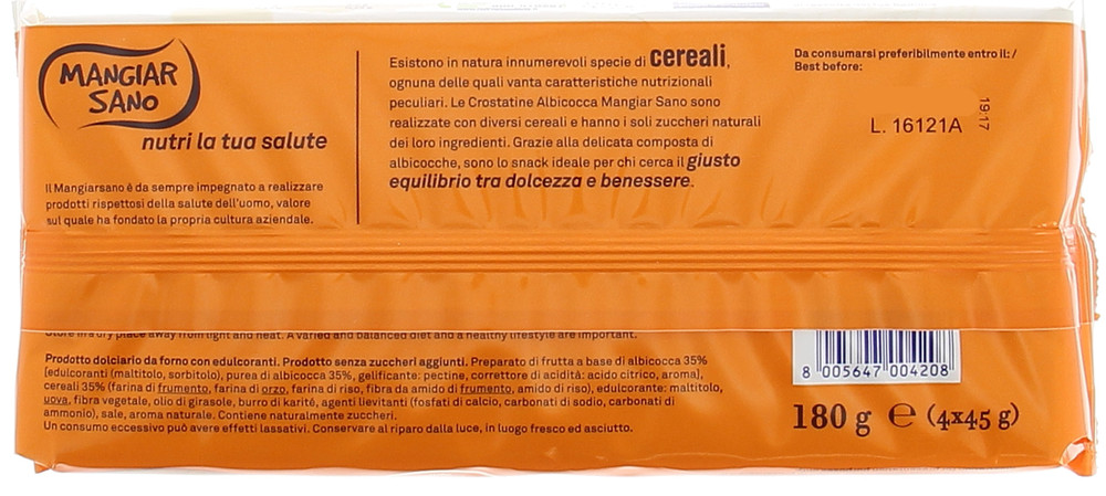 Crostatina Albicocca 0% Zuccheri Aggiunti Mangiarsano - Foto 3