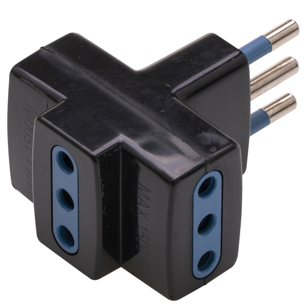 Adattatore Triplo Spina 10a E Prese 10a 2p+t Polypool - Foto 1