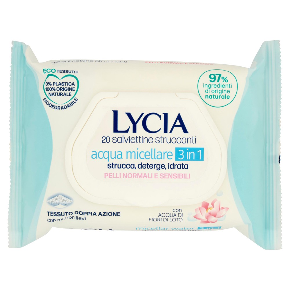 Salviettine Struccanti Con Acqua Micellare Lycia - Foto 1