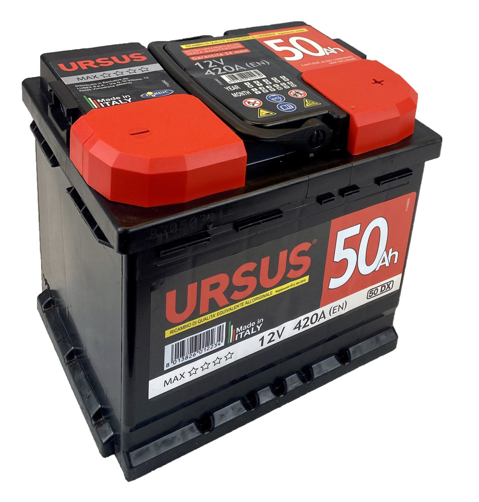 Batteria Per Auto 50 A/H Ursus Max Con Maniglia