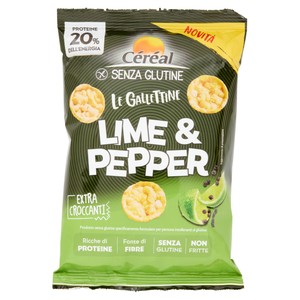 Céréal Senza Glutine Le Gallettine Gusto Lime & Pepper Fonte Di Fibre - Foto 1