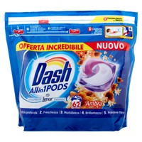 Detersivo Predosato Per Lavatrice Dash Pods Ambra , conf . Da Pz . 62 Detersivo Predosato Per Lavatrice Dash Pods Ambra , conf . Da Pz . 62