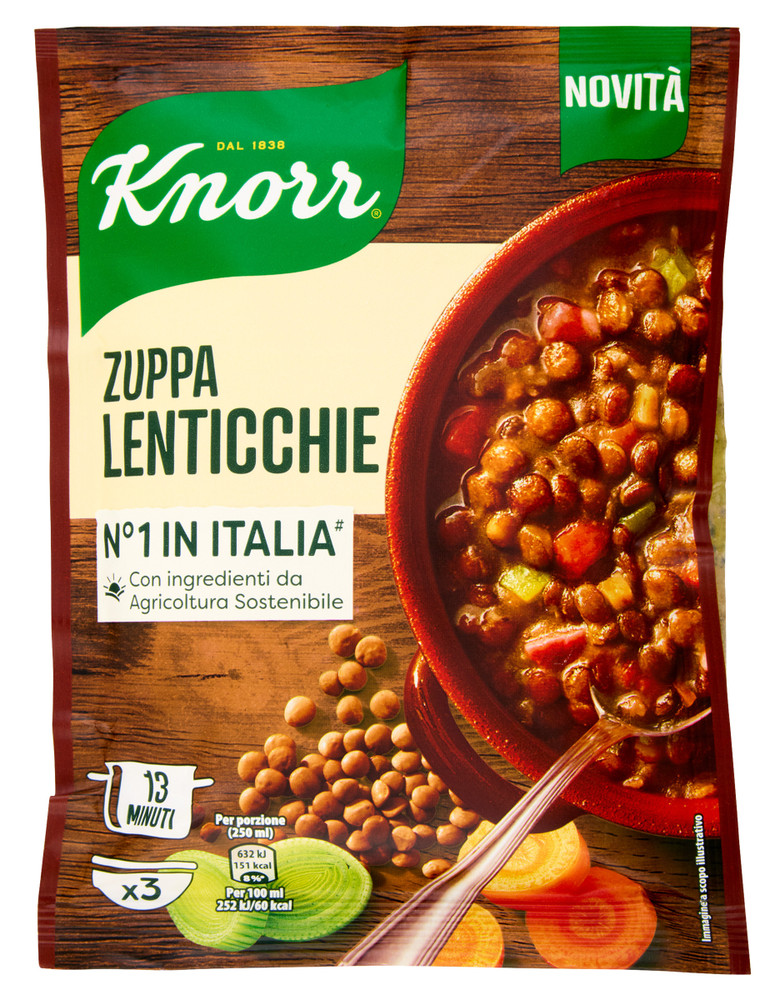 Zuppa Di Lenticchie In Busta Ricca Di Fibre Knorr - Foto 1