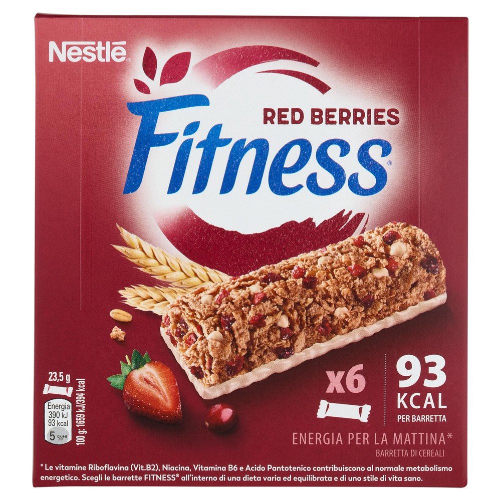 Barrette Red Berries Cereali Integrali E Frutti Rossi 6x23,5g Fitness - Foto 1