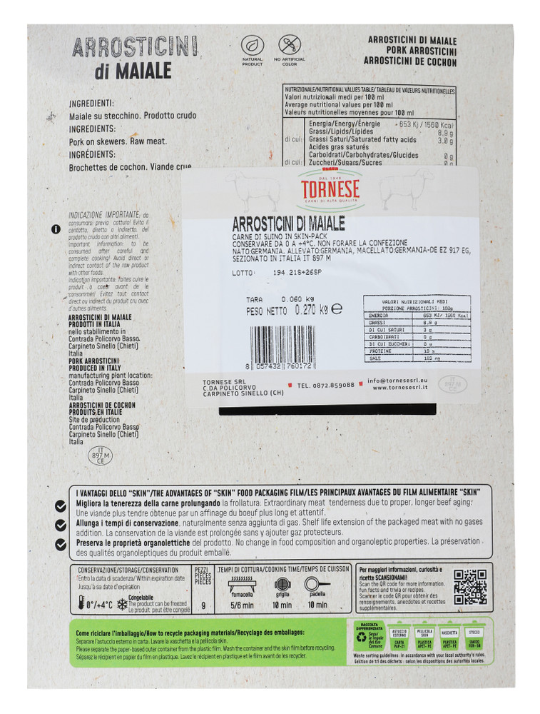 Arrosticini Di Suino 270g - Foto 3