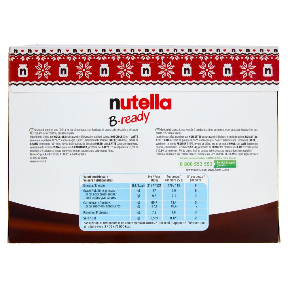 Biscotti Nutella B-Ready Con Crema Di Nocciola E Cacao 10x22g Nutella - Foto 3