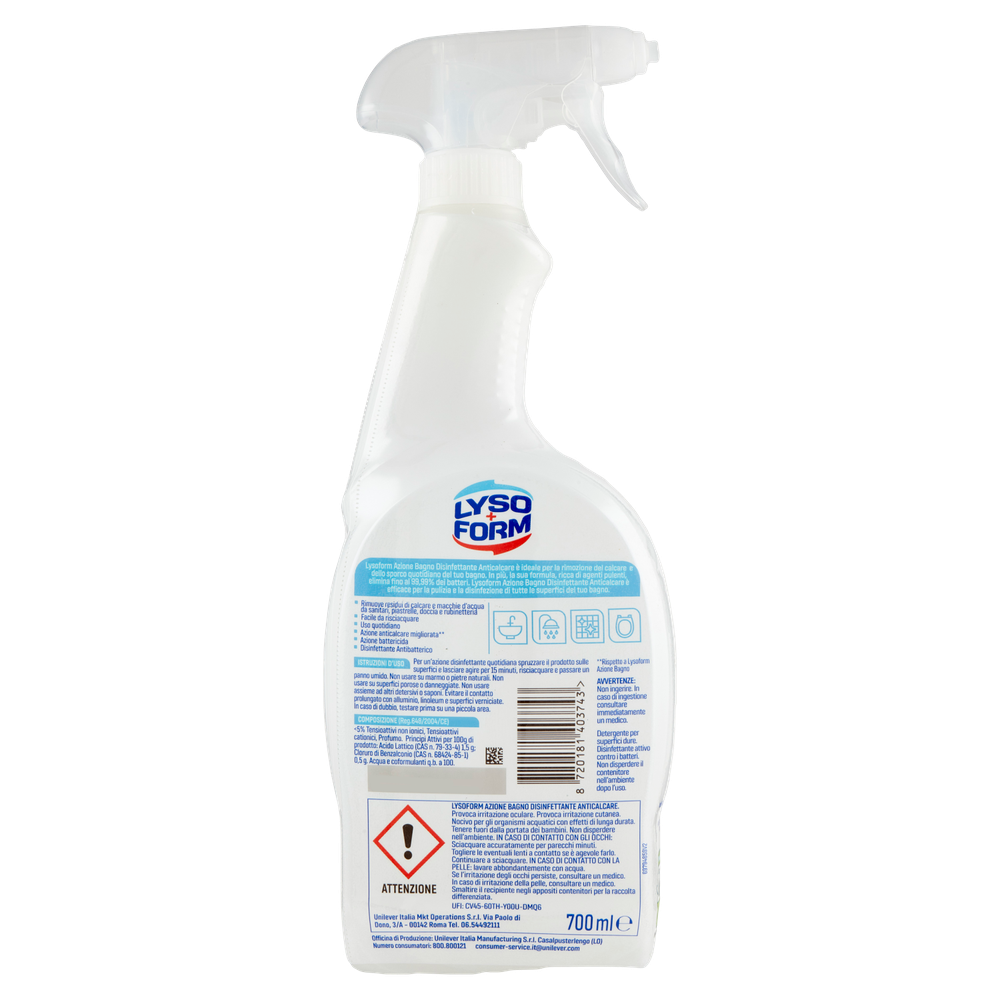 Detergente Bagno Anticalcare Spray Lysoform - Foto 3
