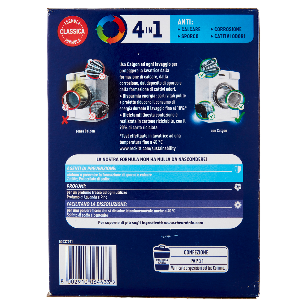Anticalcare Per Lavatrice In Polvere 4in1 Calgon Original Power - Foto 3