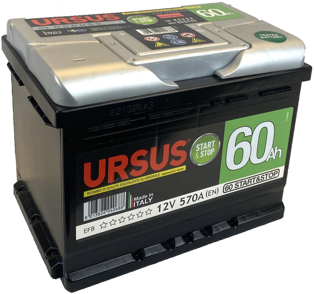 Batteria Auto 60 A/H Start&Stop Ursus