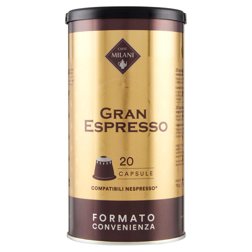 Capsule Gran Espresso Milani Compatibili Sistema Nespresso