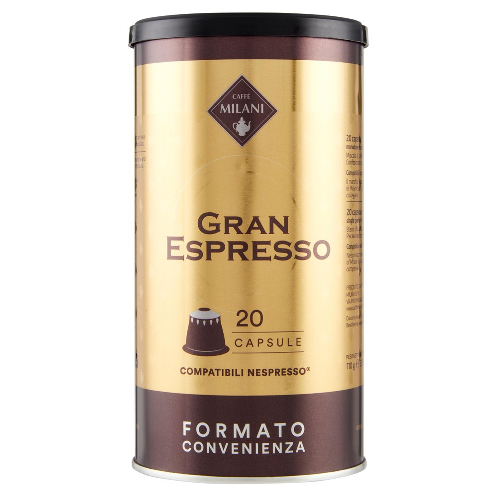 Capsule Caffè Gran Espresso Compatibili Nespresso 20pz Caffè Milani - Foto 1