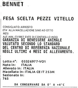 Fesa Scelta A Pezzi Di Vitello  Filiera Valore Bennet - Foto 3