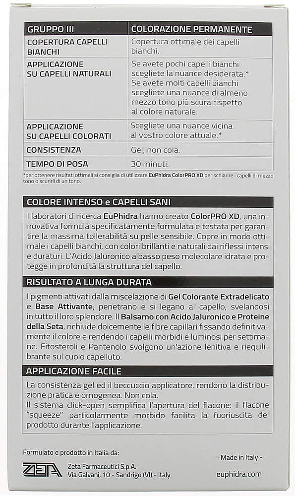 Tinta Capelli Colorpro Xd N.435 Castano Fondente Euphidra - Foto 2