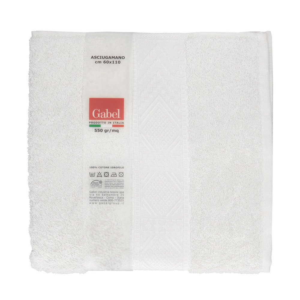 Asciugamano Spugna Cm60x110 Bianco Gabel - Foto 1