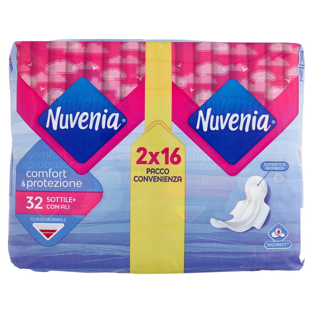 Assorbenti Nuvenia Sottili Con Ali 2 Conf. Da 16 - Foto 1