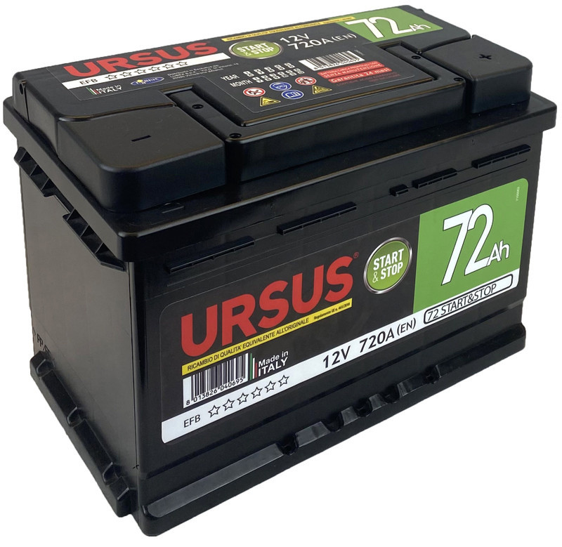 Batteria Auto 72 A/H Start&Stop Ursus - Foto 1