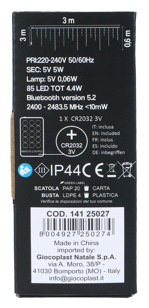 Tenda Sfalsata 85 Led App I Light Fantasy Smart Rgb  L 3 X H Max  0 6 M - Foto 2