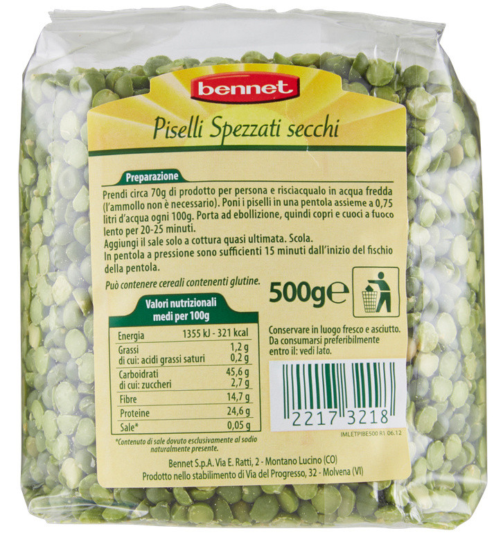 Piselli Spezzati Secchi Bennet - Foto 3