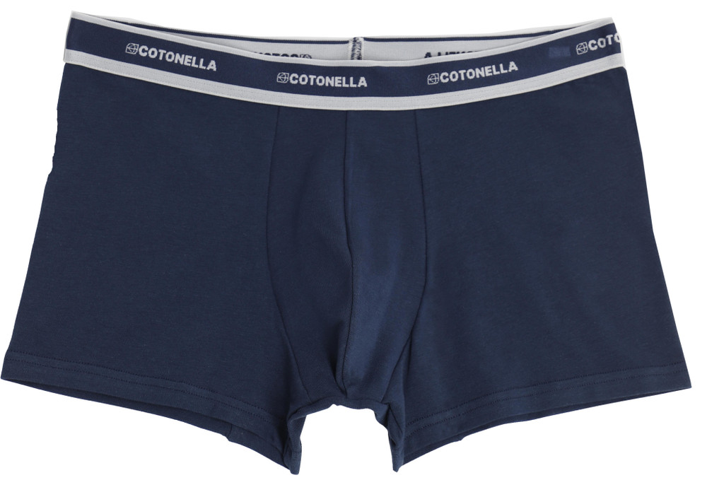 Boxer Uomo Vita Bassa Con Elastico Parlato Taglia 4 Blu Cotonella - Foto 1