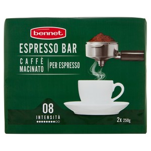 Caffe' Macinato Espresso Bar Bennet, Conf. 2 Da 250 Gr