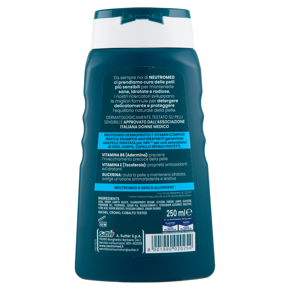 Doccia Shampoo Idratante Uomo 4in1 Neutromed - Foto 3