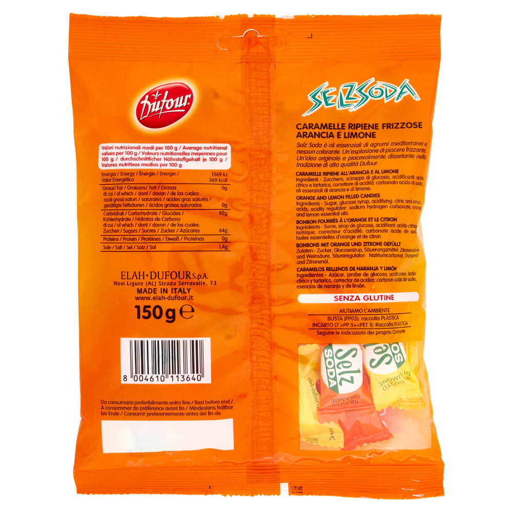 Caramelle Frizzanti Selz Soda Gusto Arancia E Limone Dufour - Foto 3