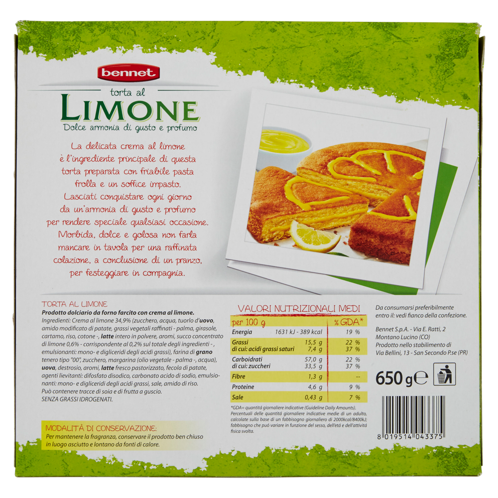 Torta Di Pasta Frolla Farcita Con Crema Al Limone Bennet - Foto 3
