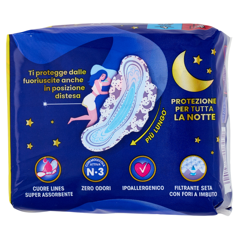 10+1 Assorbenti Ultra Notte Con Ali Lines Seta - Foto 3