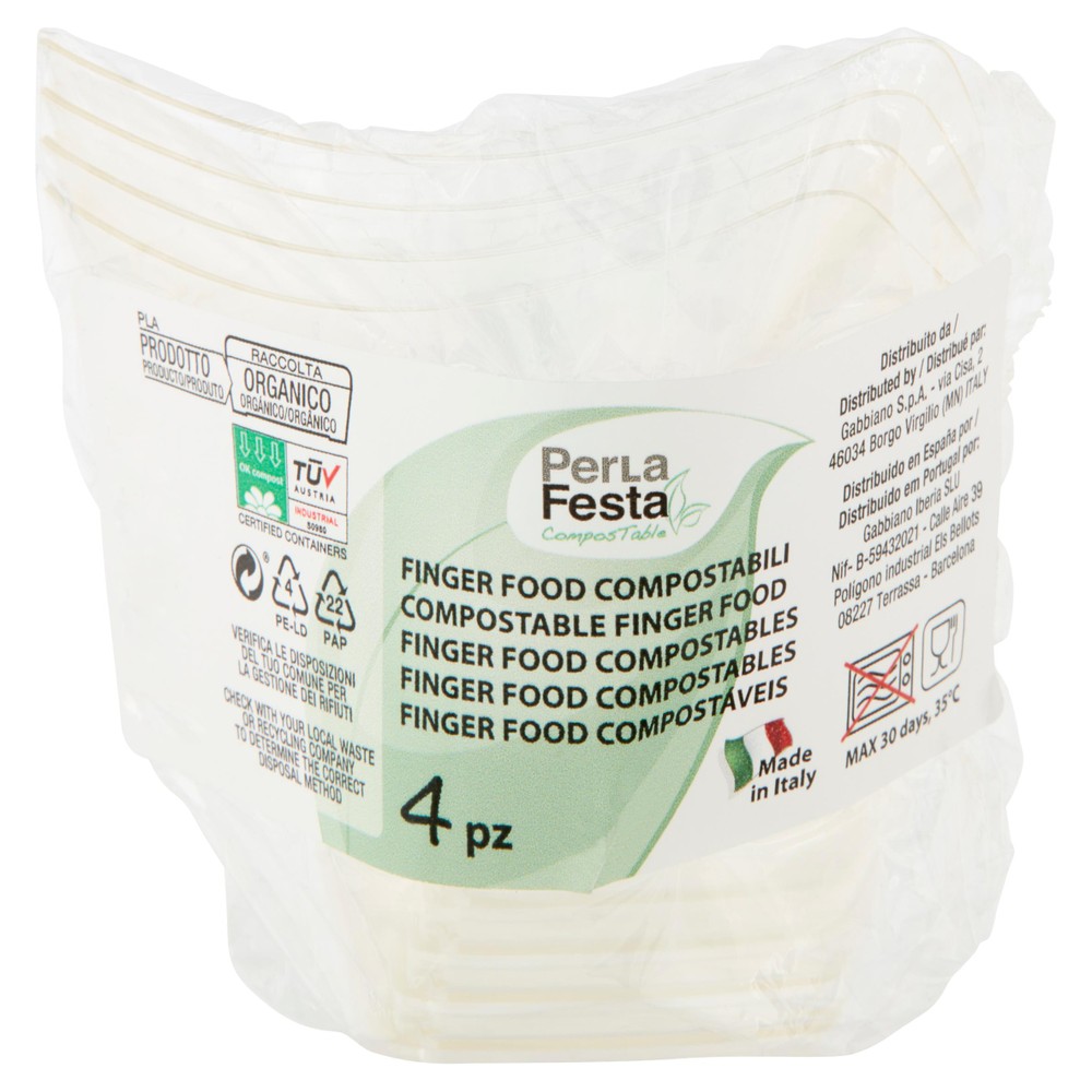 4 Bicchierini Finger Food Onda Compostabili - Foto 1