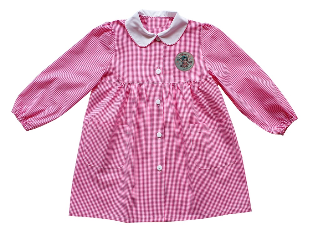 Grembiule Asilo Bambina 4 Anni Vichy Rosa - Foto 1