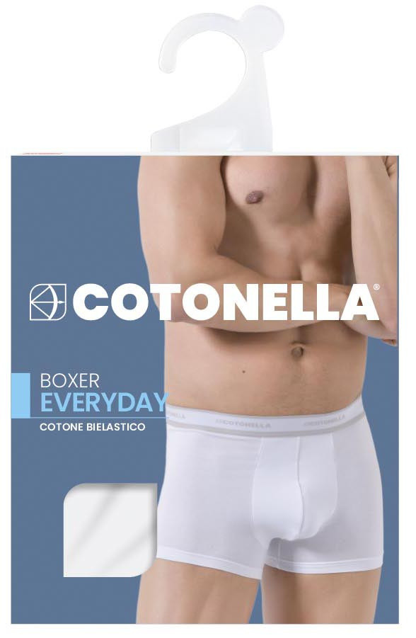 Boxer Uomo Vita Bassa Con Elastico Parlato Taglia 5 Blu Cotonella - Foto 2