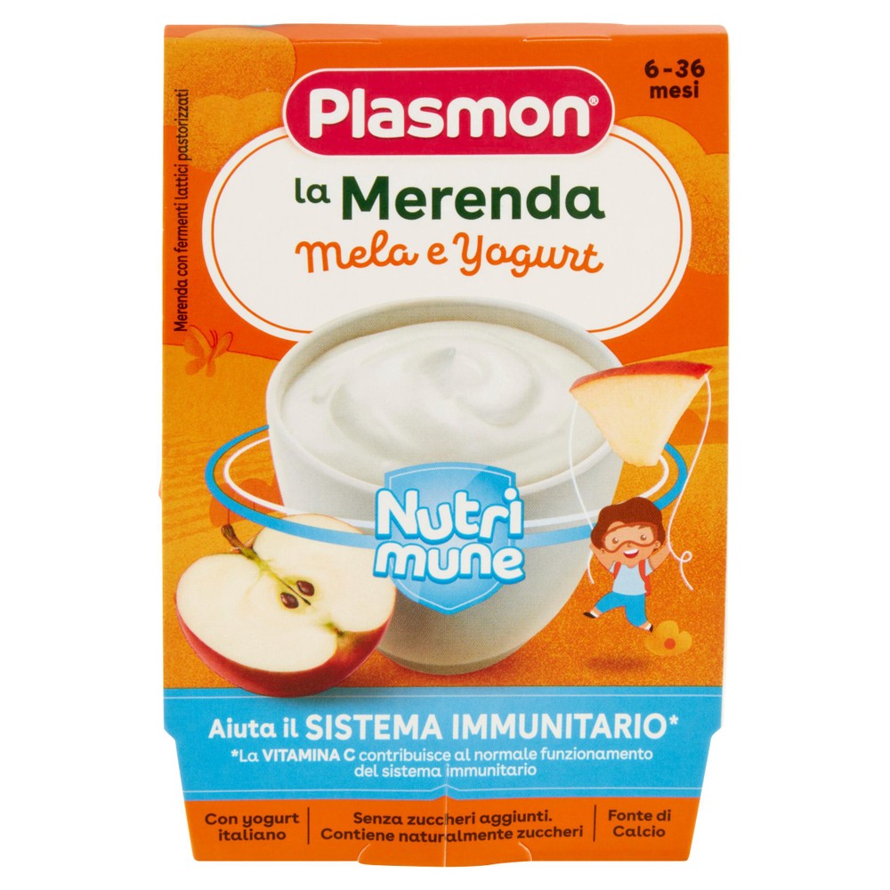 Merenda Mela E Yogurt Nutrimune Plasmon - Foto 1