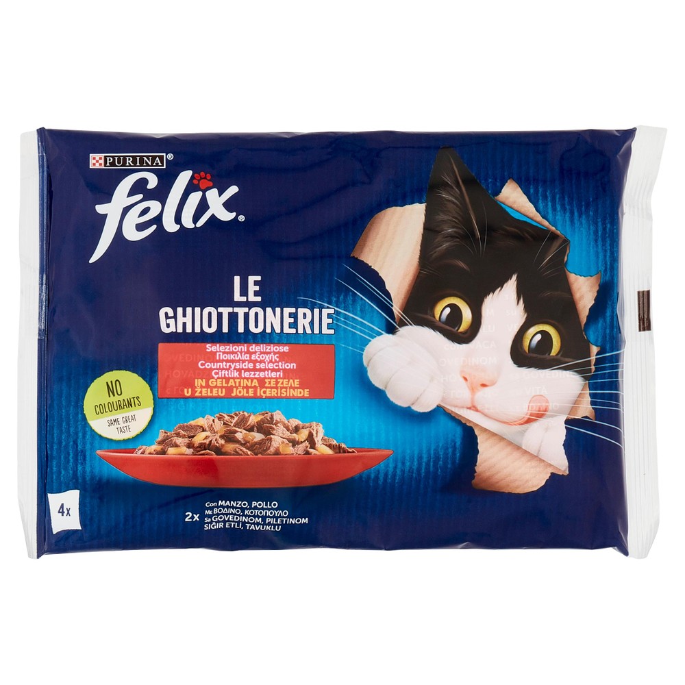 Alimento Umido Per Gatti Ghiottonerie Manzo & Pollo Felix - Foto 1