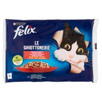 Alimento Umido Gatti Felix Ghiottonerie Manzo & Pollo