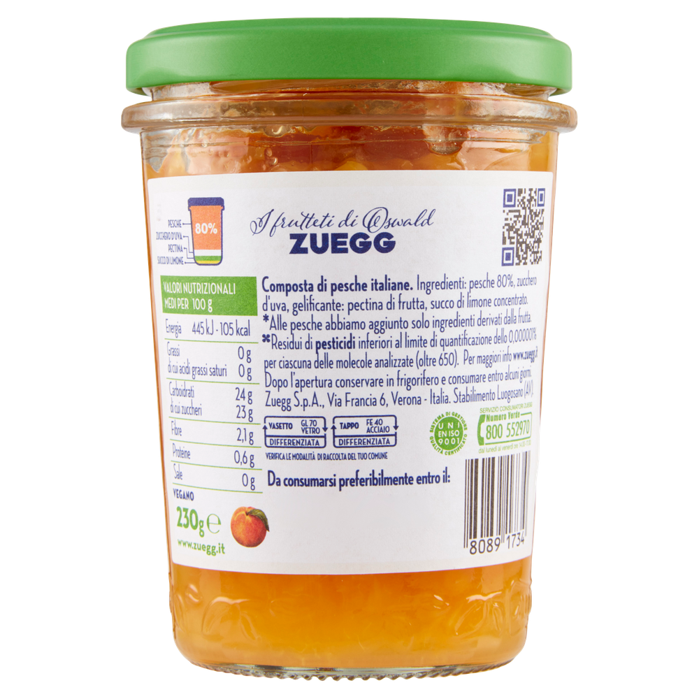 Composta Di Pesche Italiane 100% Da Frutta Zero Residui Zuegg - Foto 3