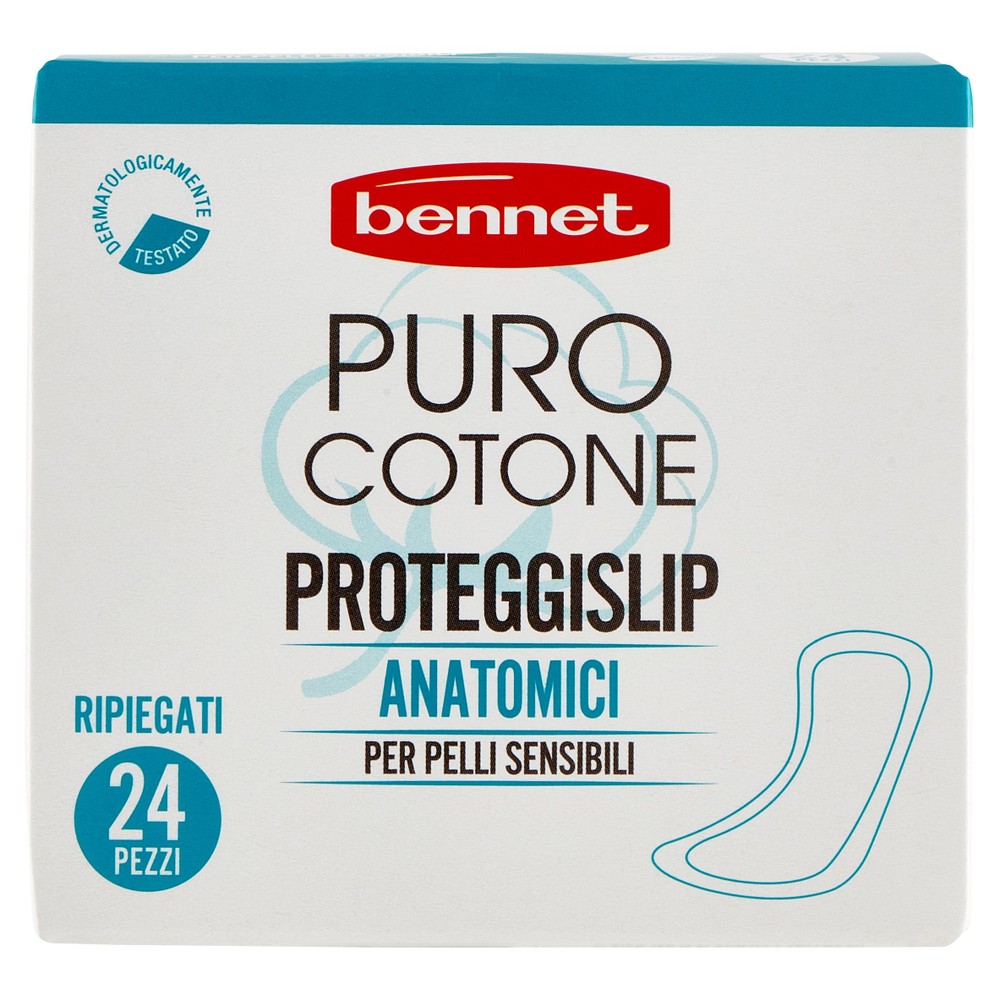 24 Proteggi Slip Anatomici Ripiegati Cotone Bennet - Foto 1