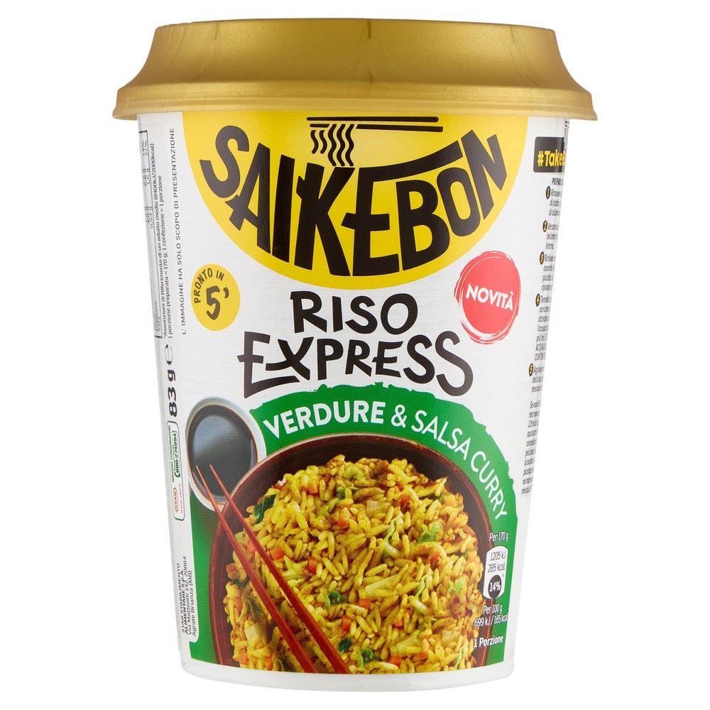 Riso Istantaneo Express Verdure E Salsa Curry Saikebon - Foto 1