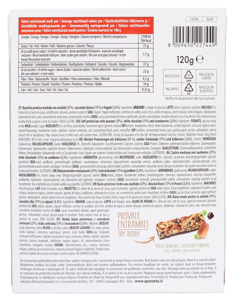 Quaranta Barretta Nuts Fragole/Nocciole/Cioccolato Bianco - Foto 3