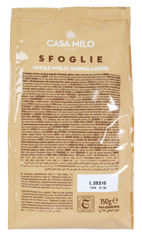 Sfoglie Farina Integrale/Quinoa/Semi Casa Milo - Foto 3