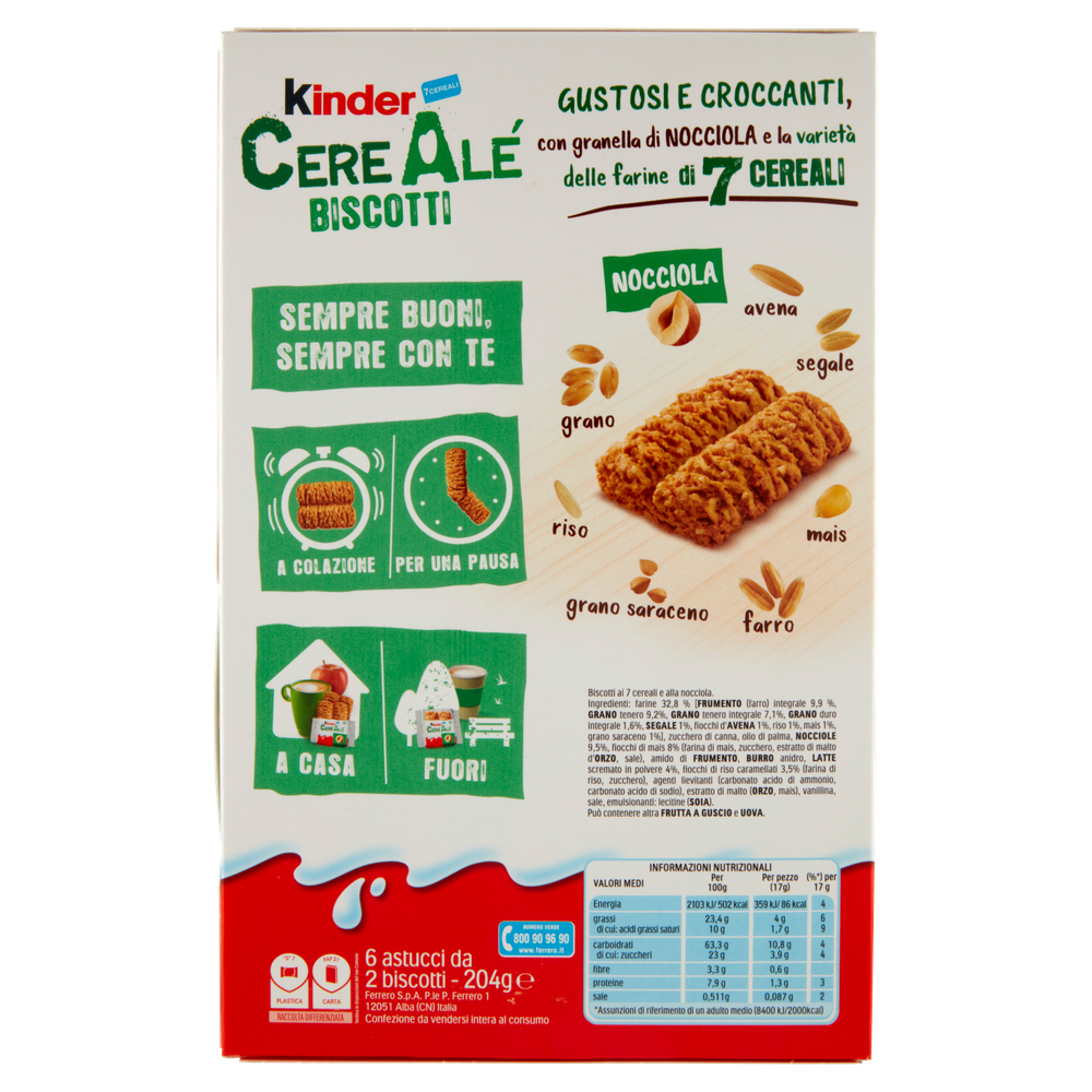 Kinder Cereale' Biscotti Nocciola
