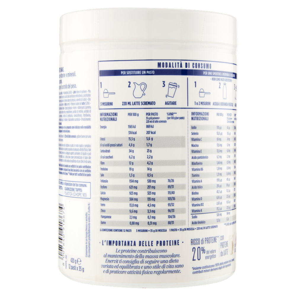 Shake Sostitutivo Pasto Con Cacao Enervit Protein - Foto 3