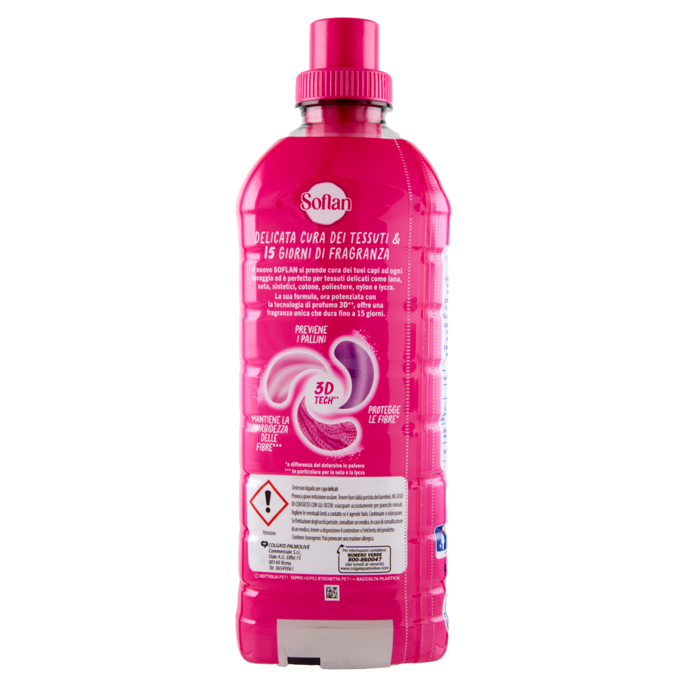 Detersivo Liquido Rosa Per Capi Delicati 22 Lavaggi Soflan - Foto 3